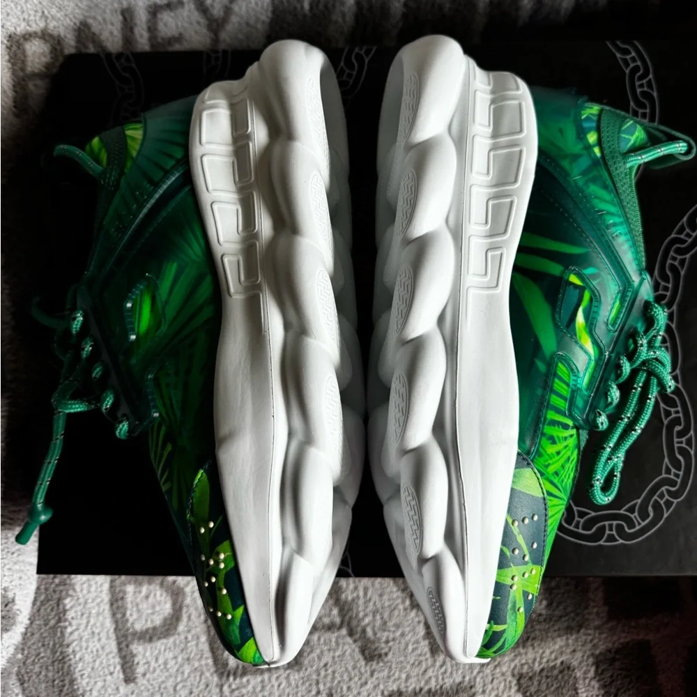 Versace x Concept chain reaction sneakers medusa greca green emerald 37.5 NWT - Picture 11 of 16